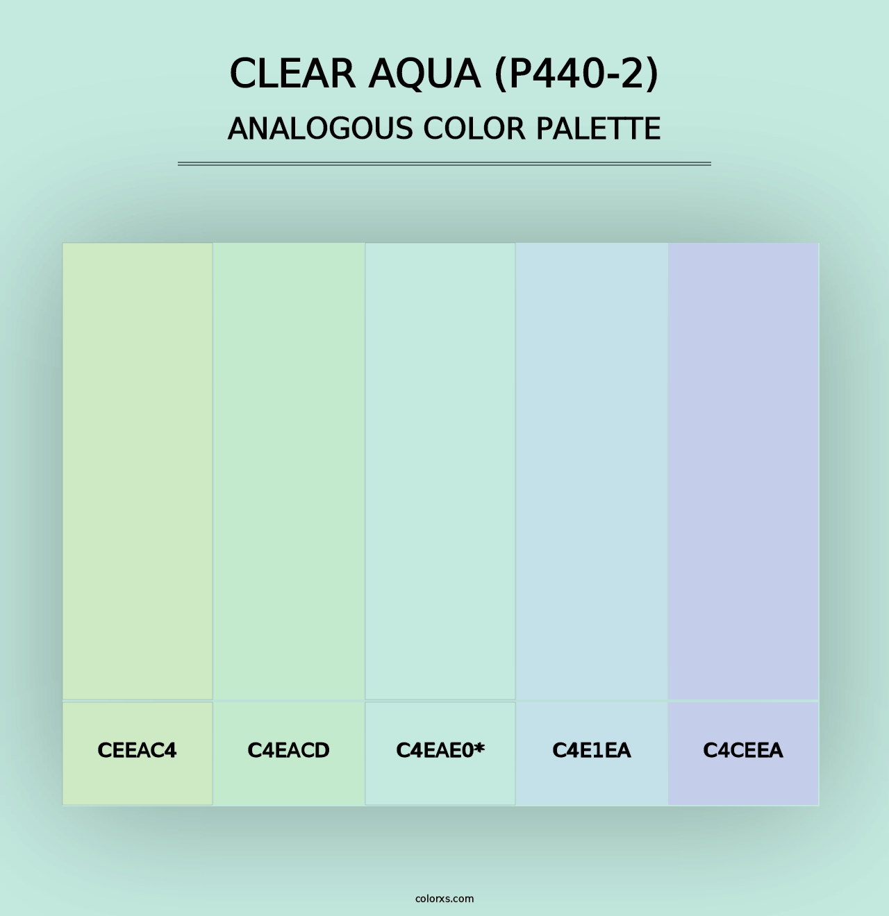 Clear Aqua (P440-2) - Analogous Color Palette