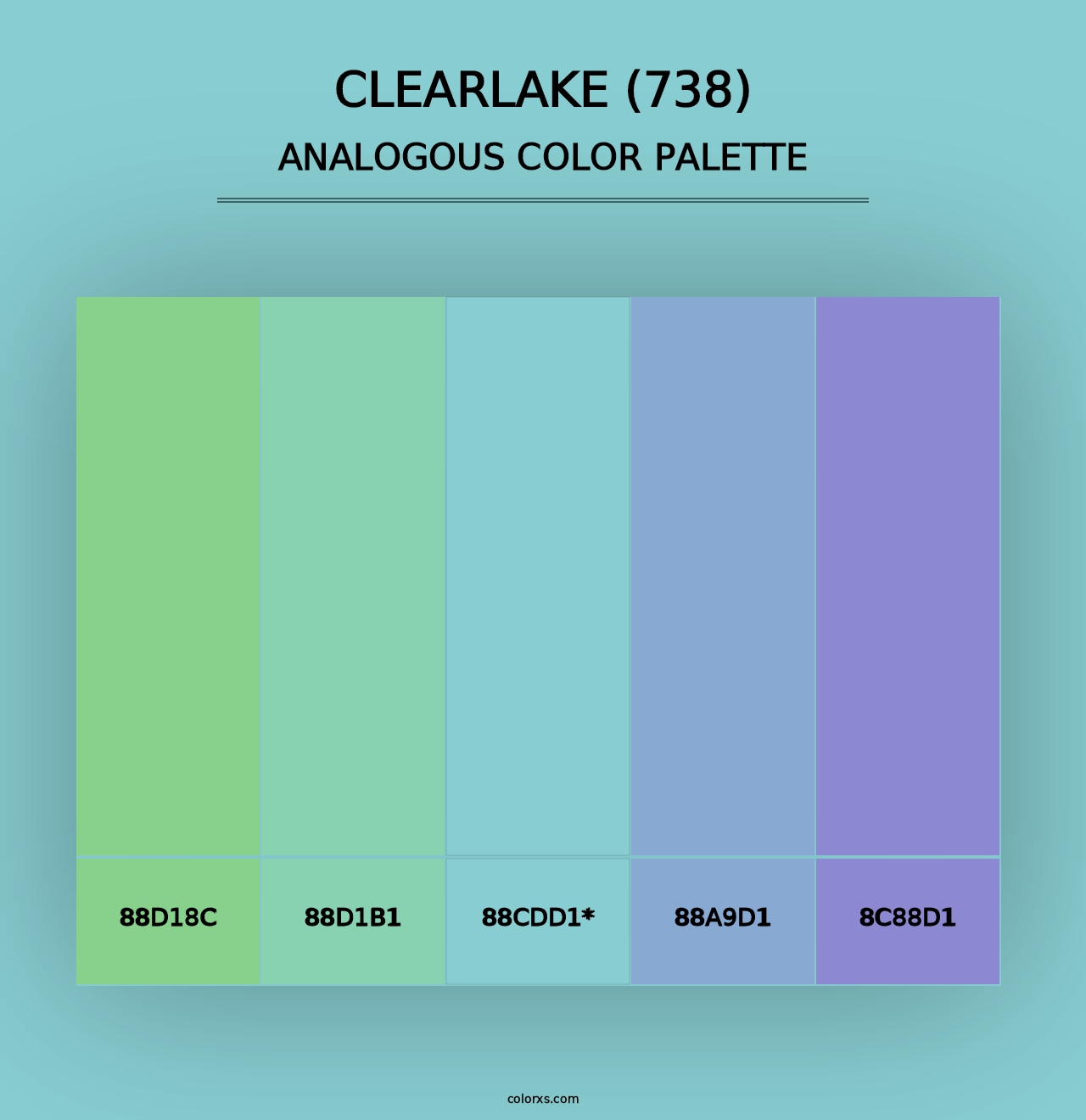 Clearlake (738) - Analogous Color Palette