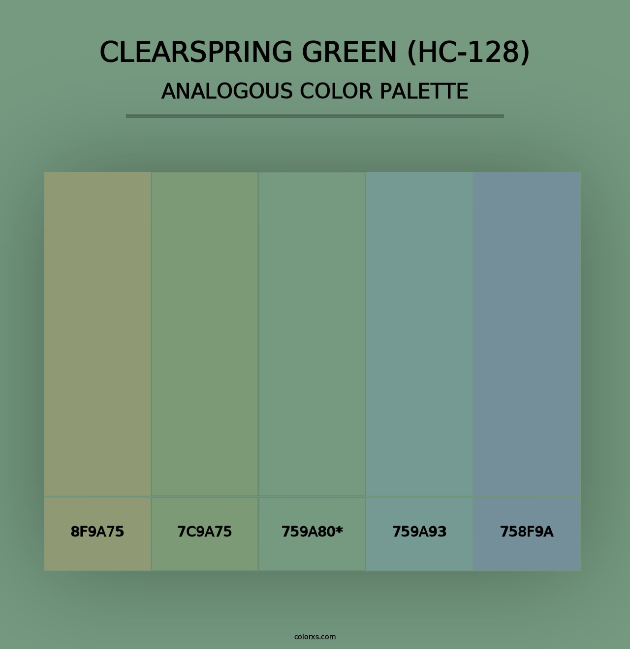 Clearspring Green (HC-128) - Analogous Color Palette