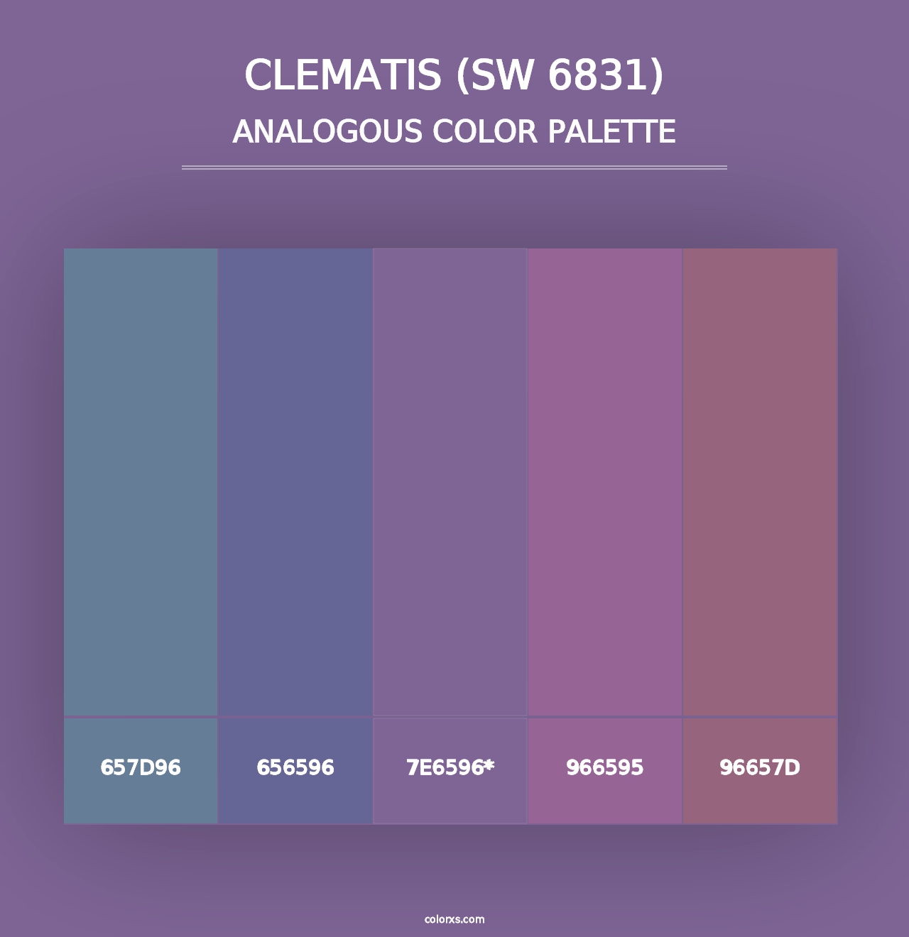 Clematis (SW 6831) - Analogous Color Palette