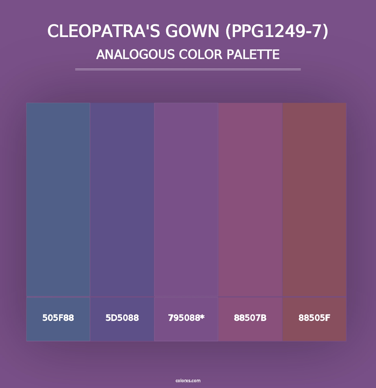 Cleopatra's Gown (PPG1249-7) - Analogous Color Palette