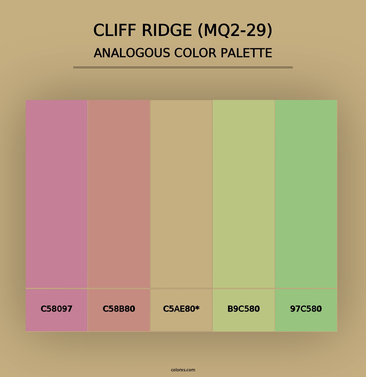 Cliff Ridge (MQ2-29) - Analogous Color Palette