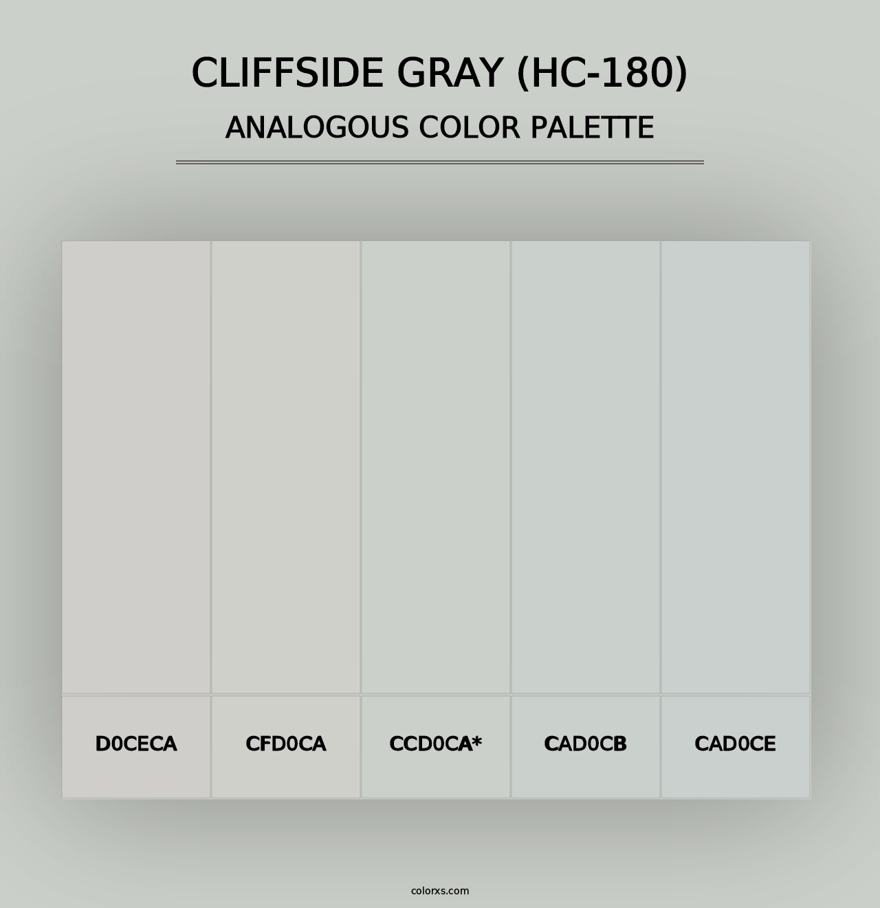 Cliffside Gray (HC-180) - Analogous Color Palette