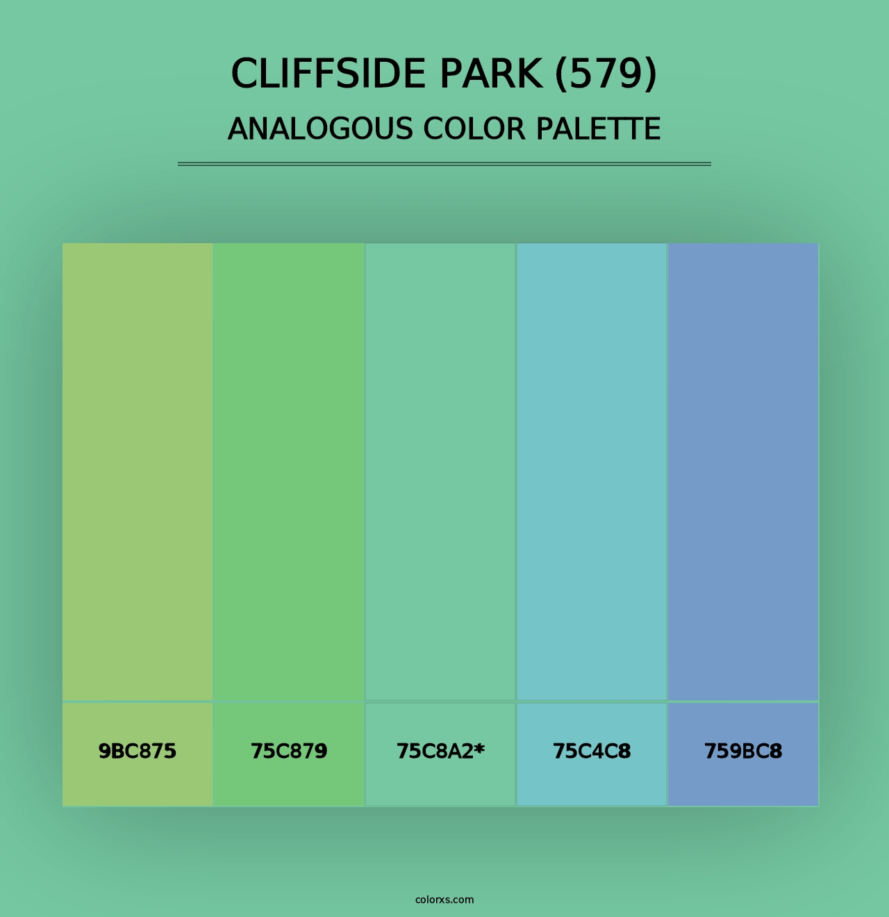 Cliffside Park (579) - Analogous Color Palette