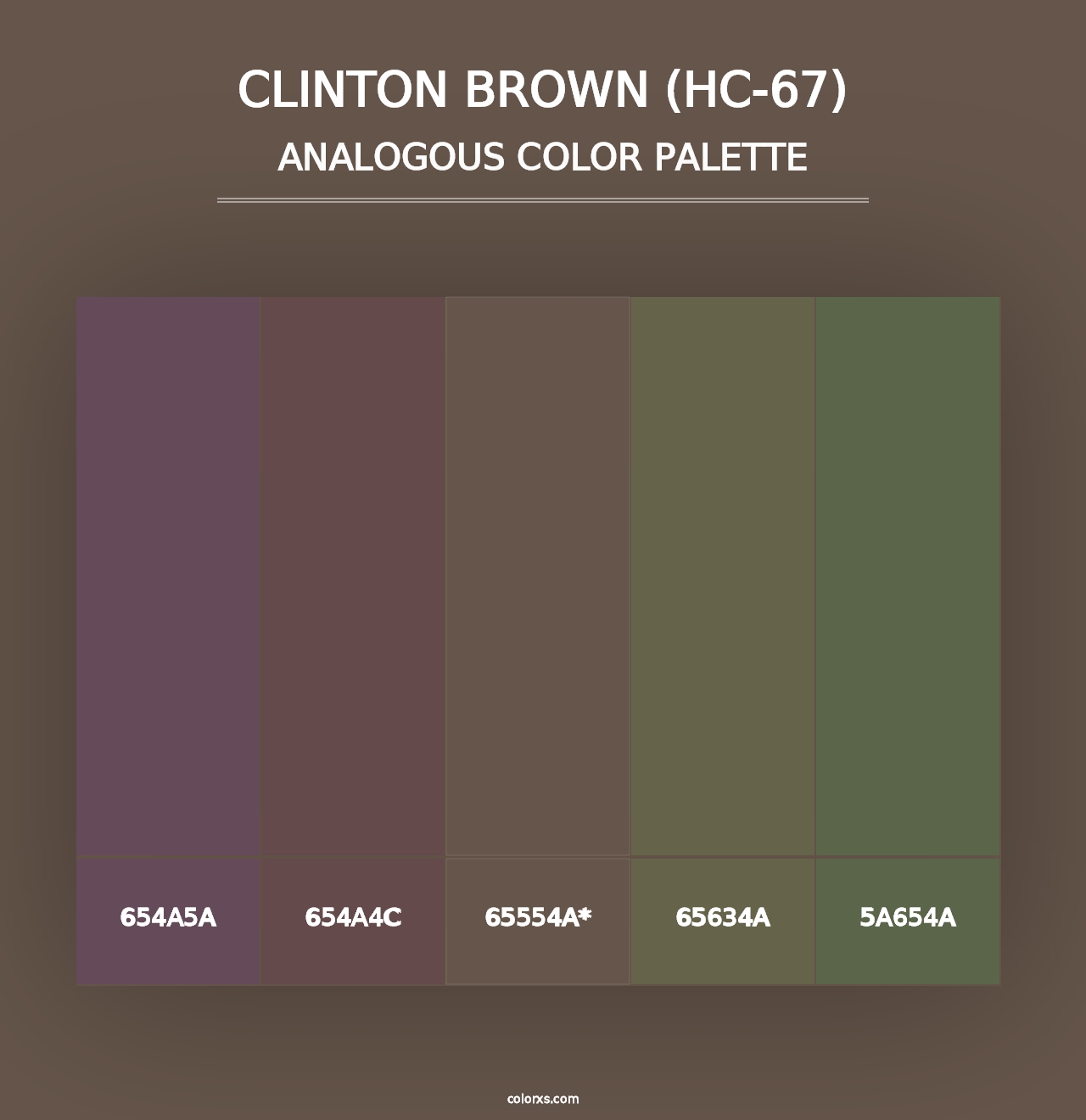 Clinton Brown (HC-67) - Analogous Color Palette