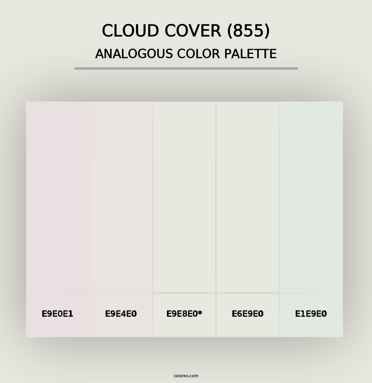 Cloud Cover (855) - Analogous Color Palette