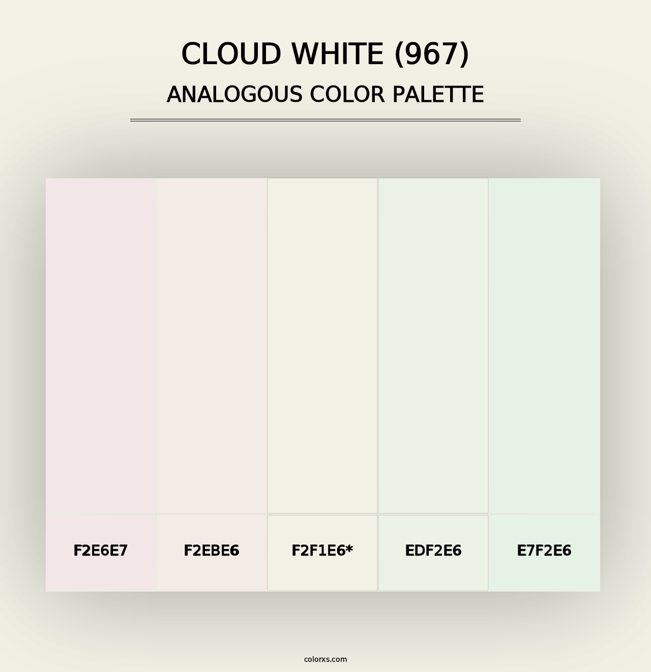 Cloud White (967) - Analogous Color Palette