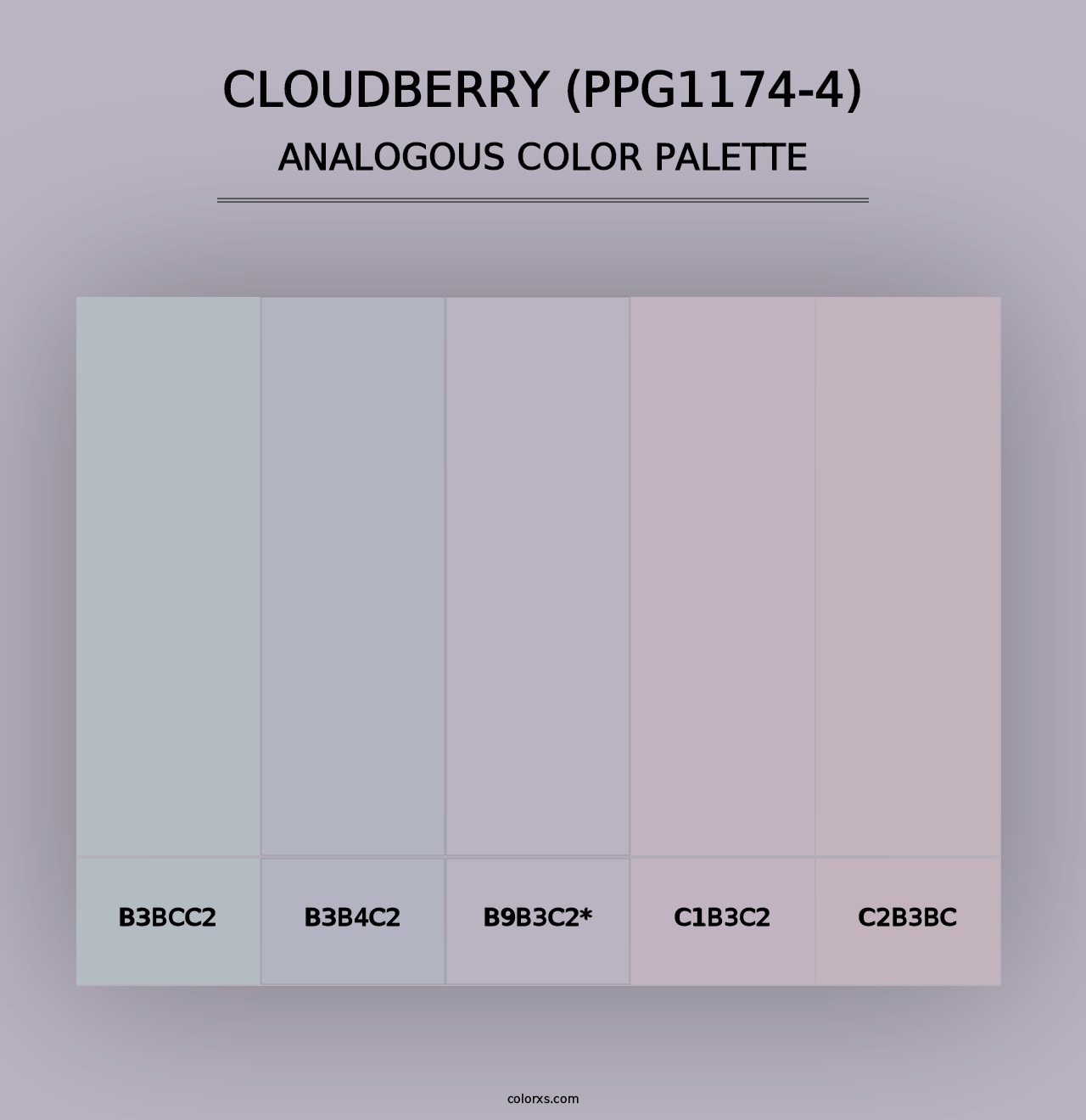 Cloudberry (PPG1174-4) - Analogous Color Palette