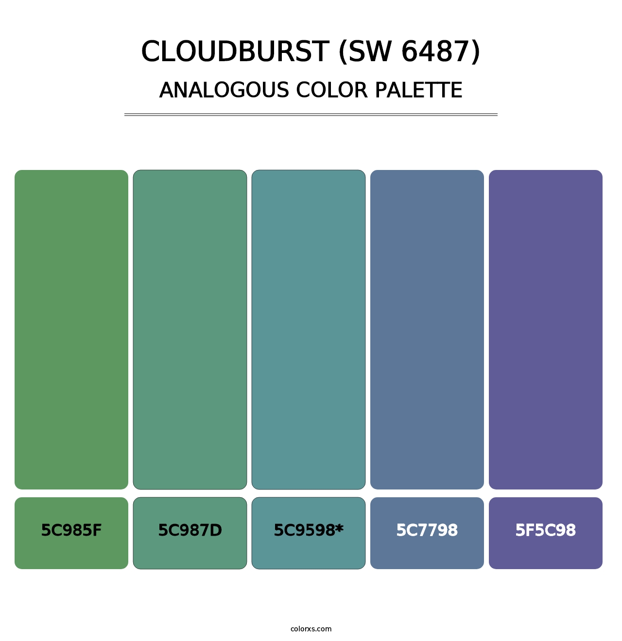 Cloudburst (SW 6487) - Analogous Color Palette