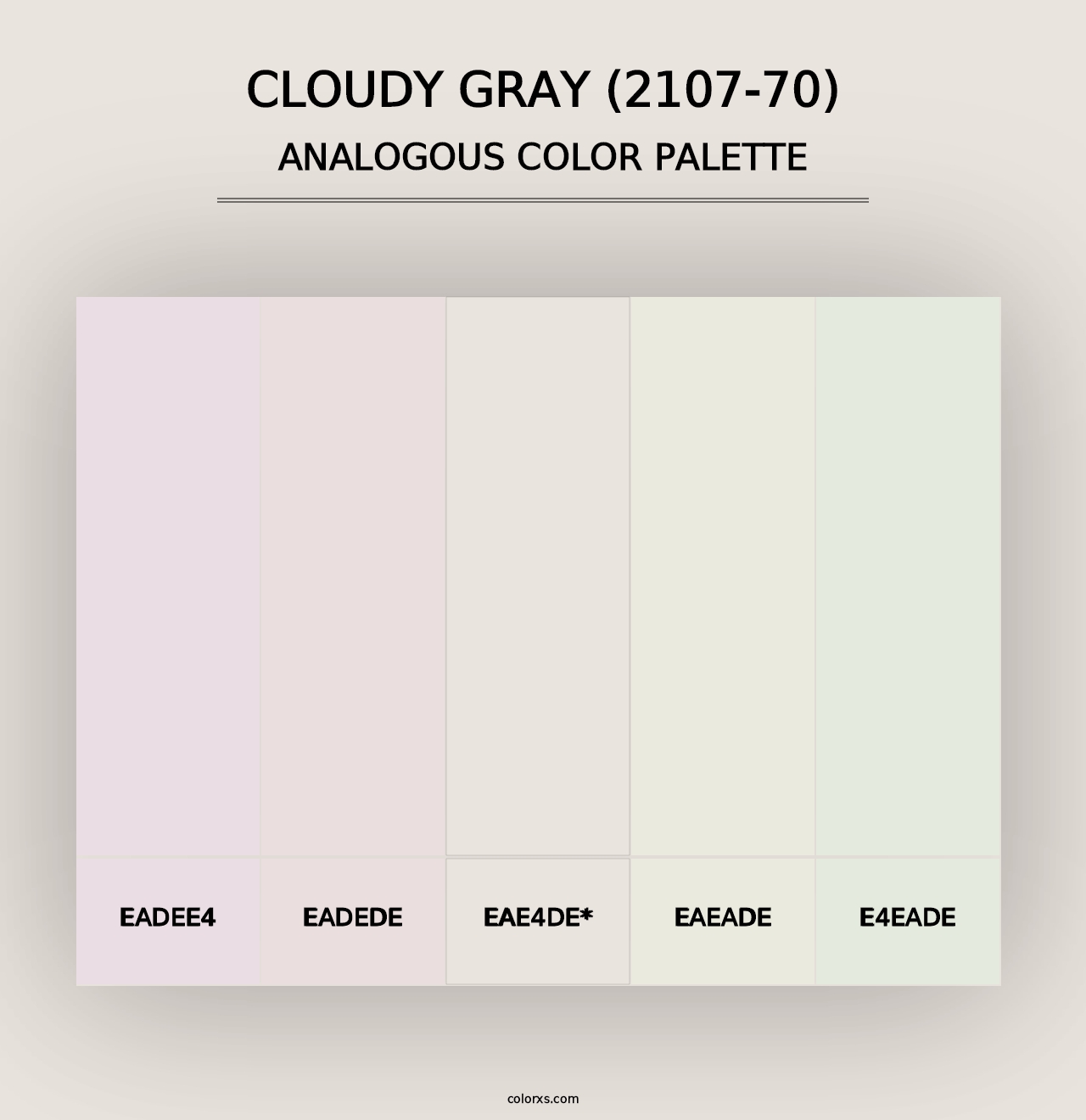 Cloudy Gray (2107-70) - Analogous Color Palette