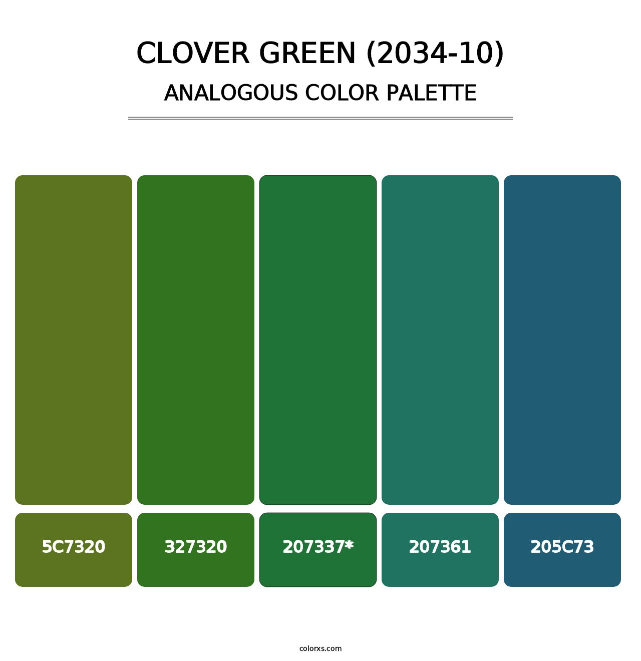 Clover Green (2034-10) - Analogous Color Palette