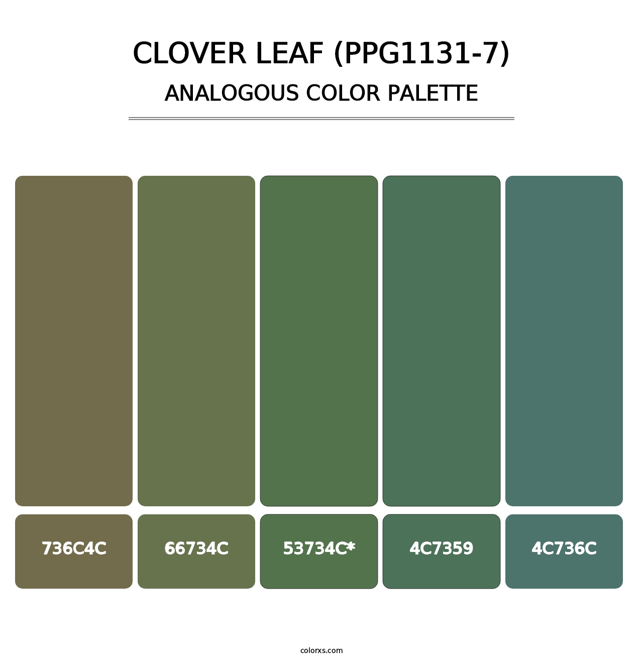 Clover Leaf (PPG1131-7) - Analogous Color Palette