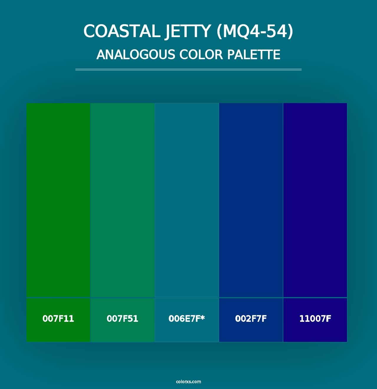 Coastal Jetty (MQ4-54) - Analogous Color Palette