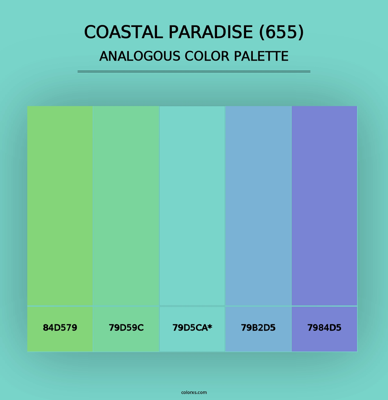 Coastal Paradise (655) - Analogous Color Palette