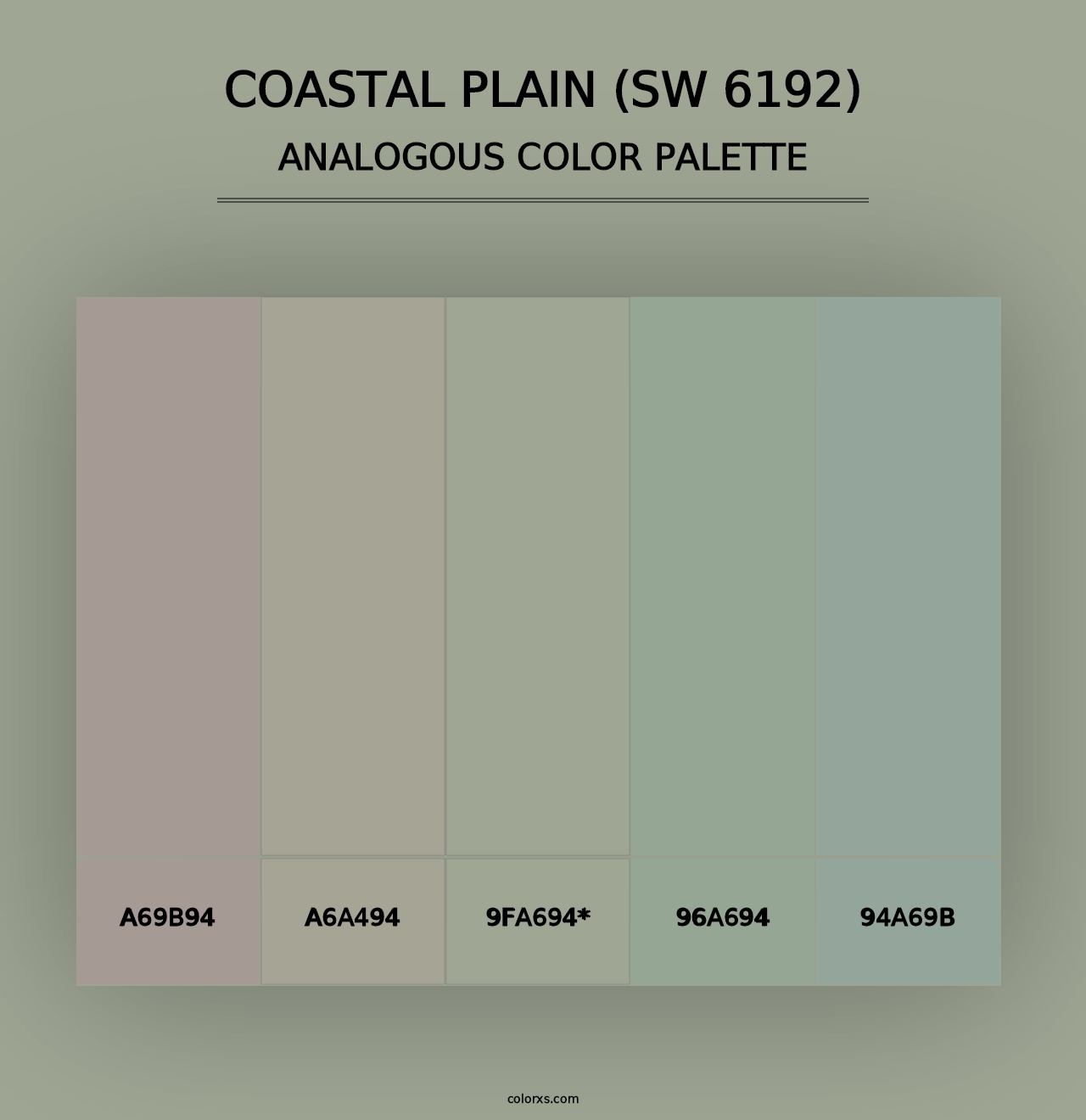 Coastal Plain (SW 6192) - Analogous Color Palette