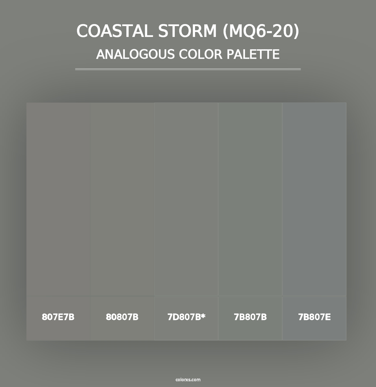 Coastal Storm (MQ6-20) - Analogous Color Palette