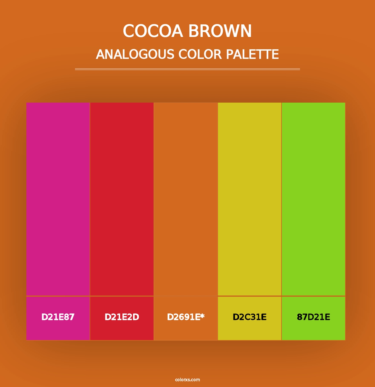 Cocoa Brown - Analogous Color Palette