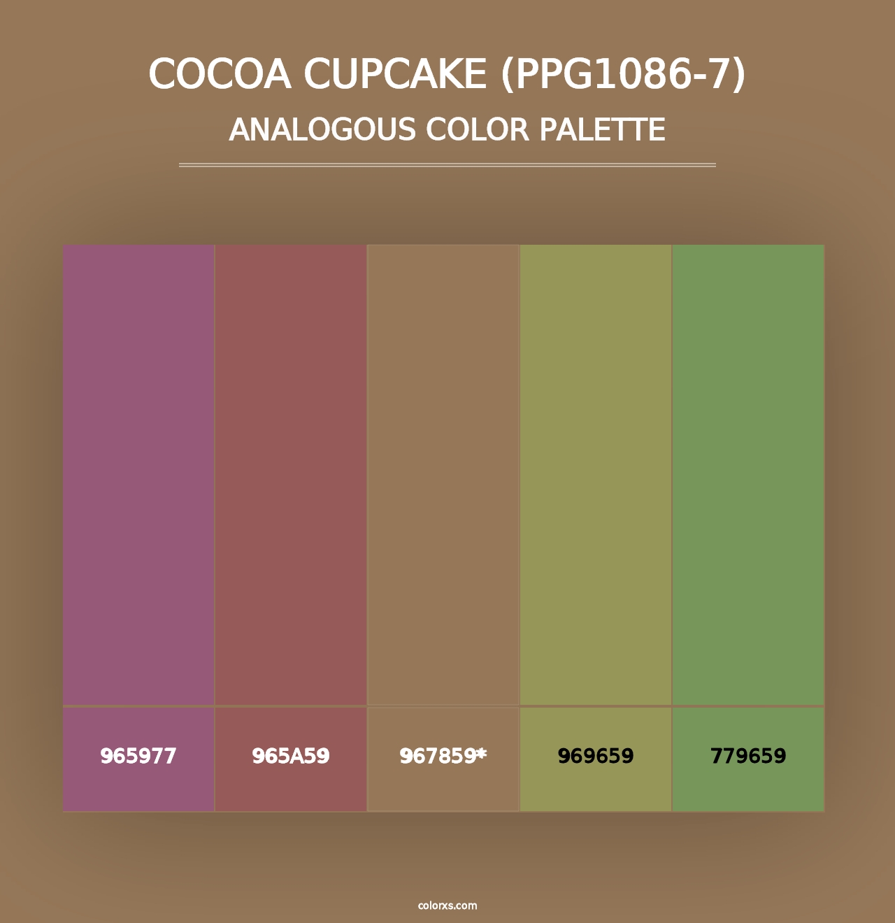 Cocoa Cupcake (PPG1086-7) - Analogous Color Palette