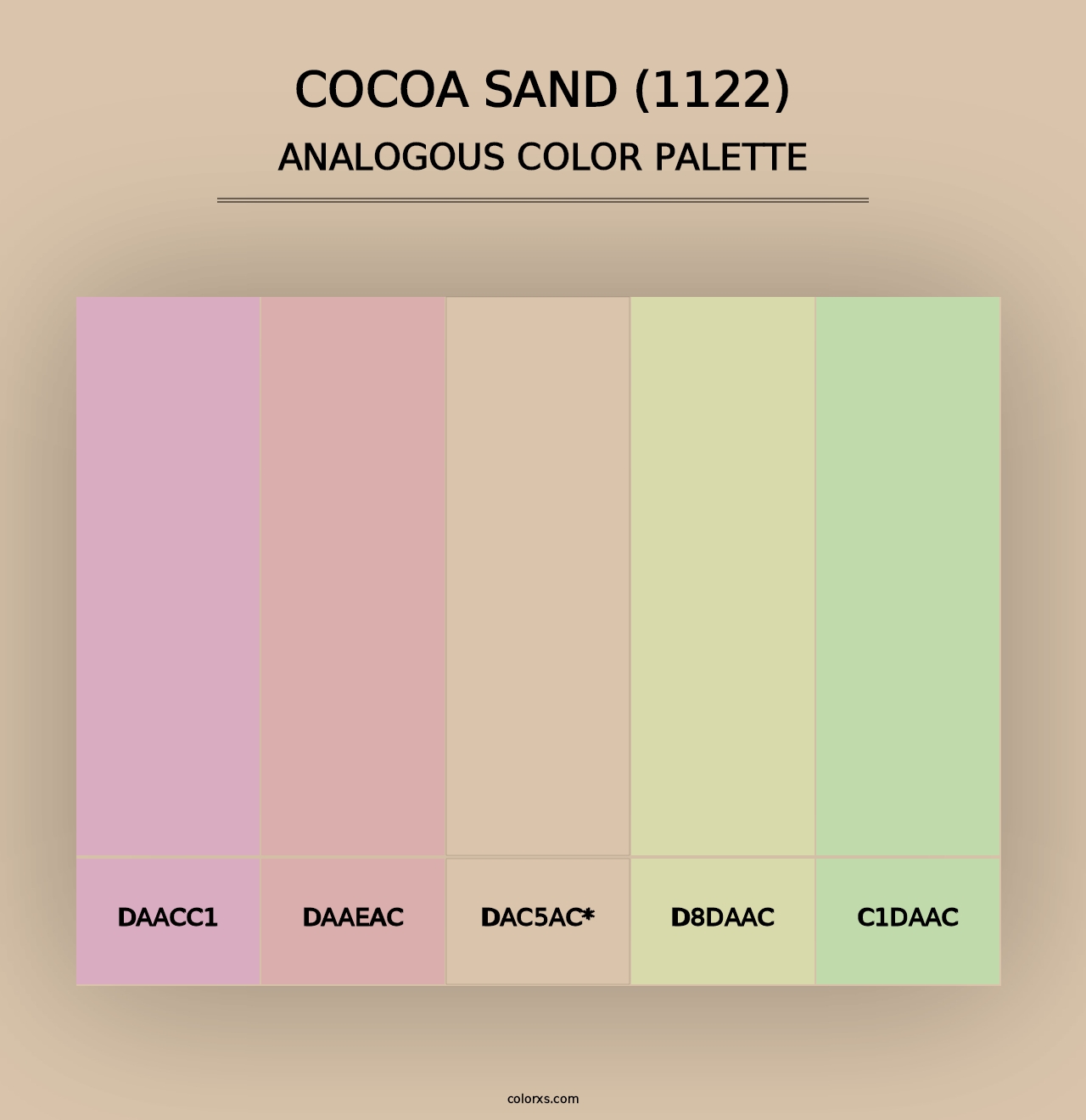 Cocoa Sand (1122) - Analogous Color Palette