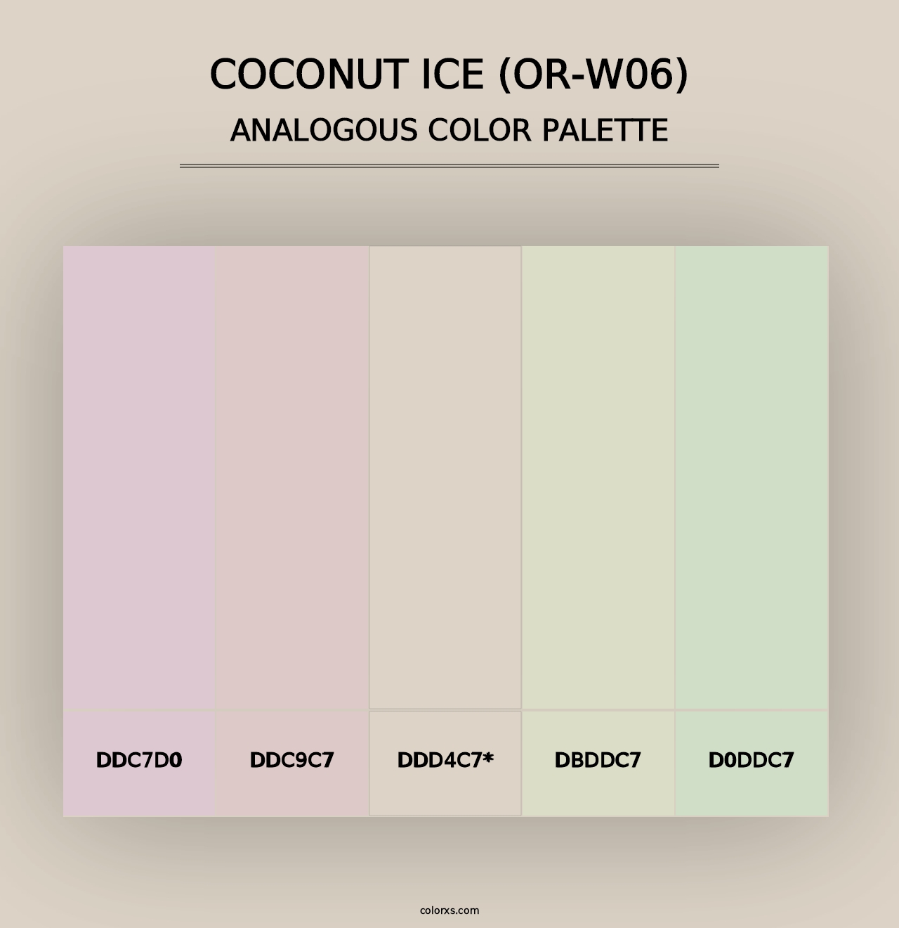 Coconut Ice (OR-W06) - Analogous Color Palette