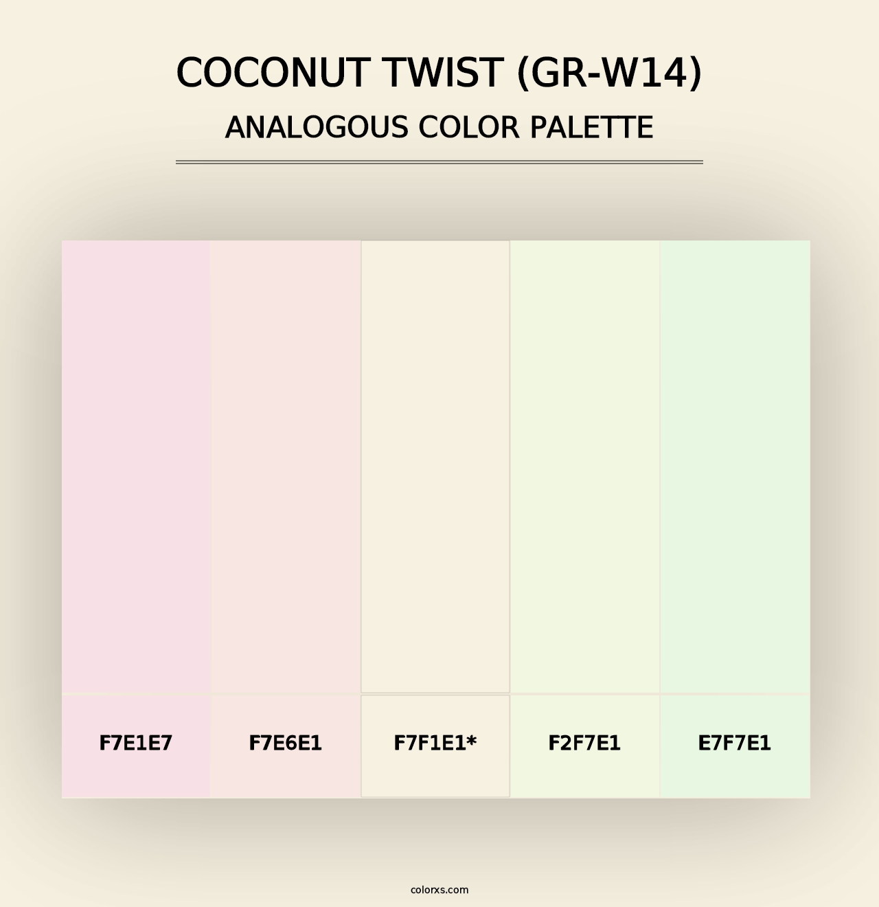 Coconut Twist (GR-W14) - Analogous Color Palette