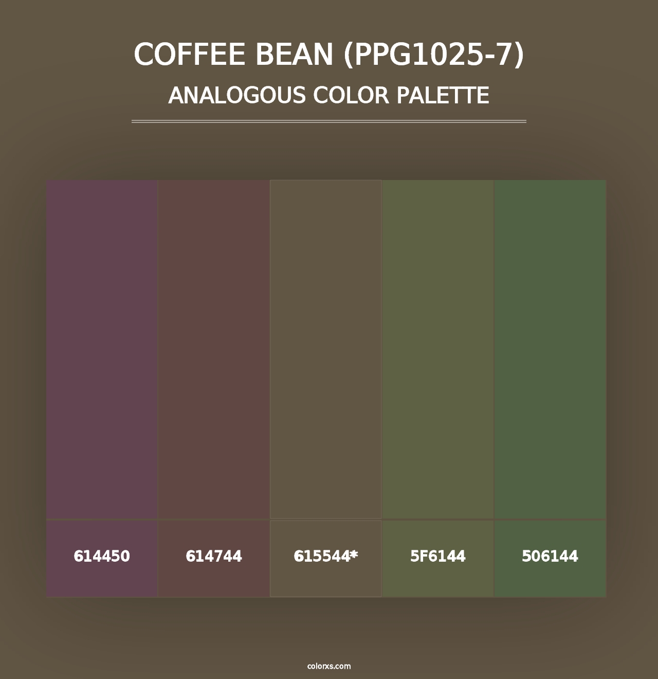 Coffee Bean (PPG1025-7) - Analogous Color Palette