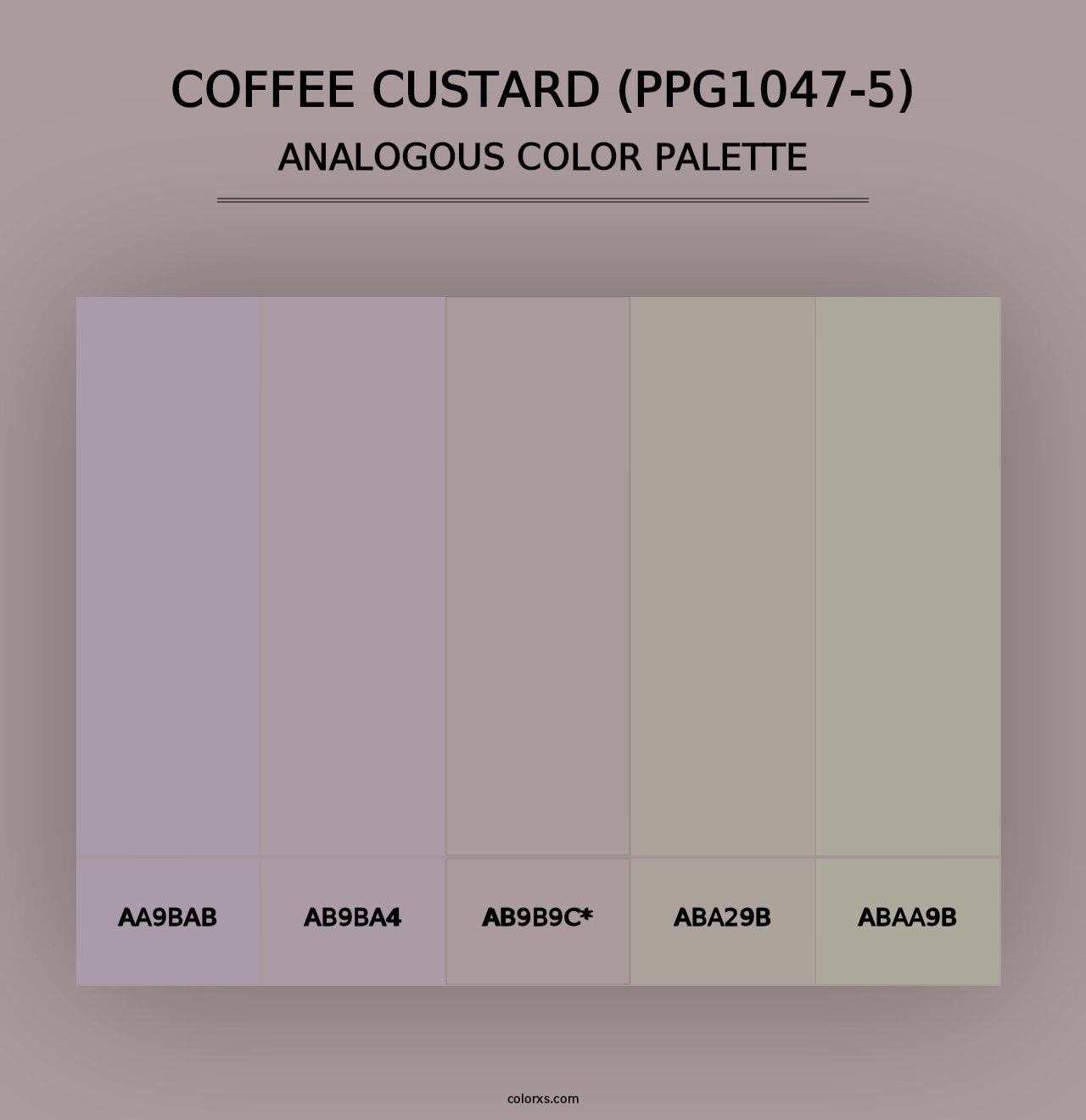 Coffee Custard (PPG1047-5) - Analogous Color Palette