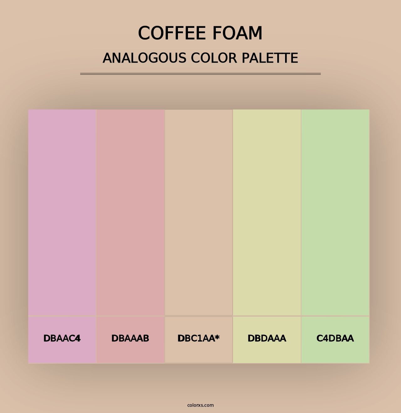 Coffee Foam - Analogous Color Palette