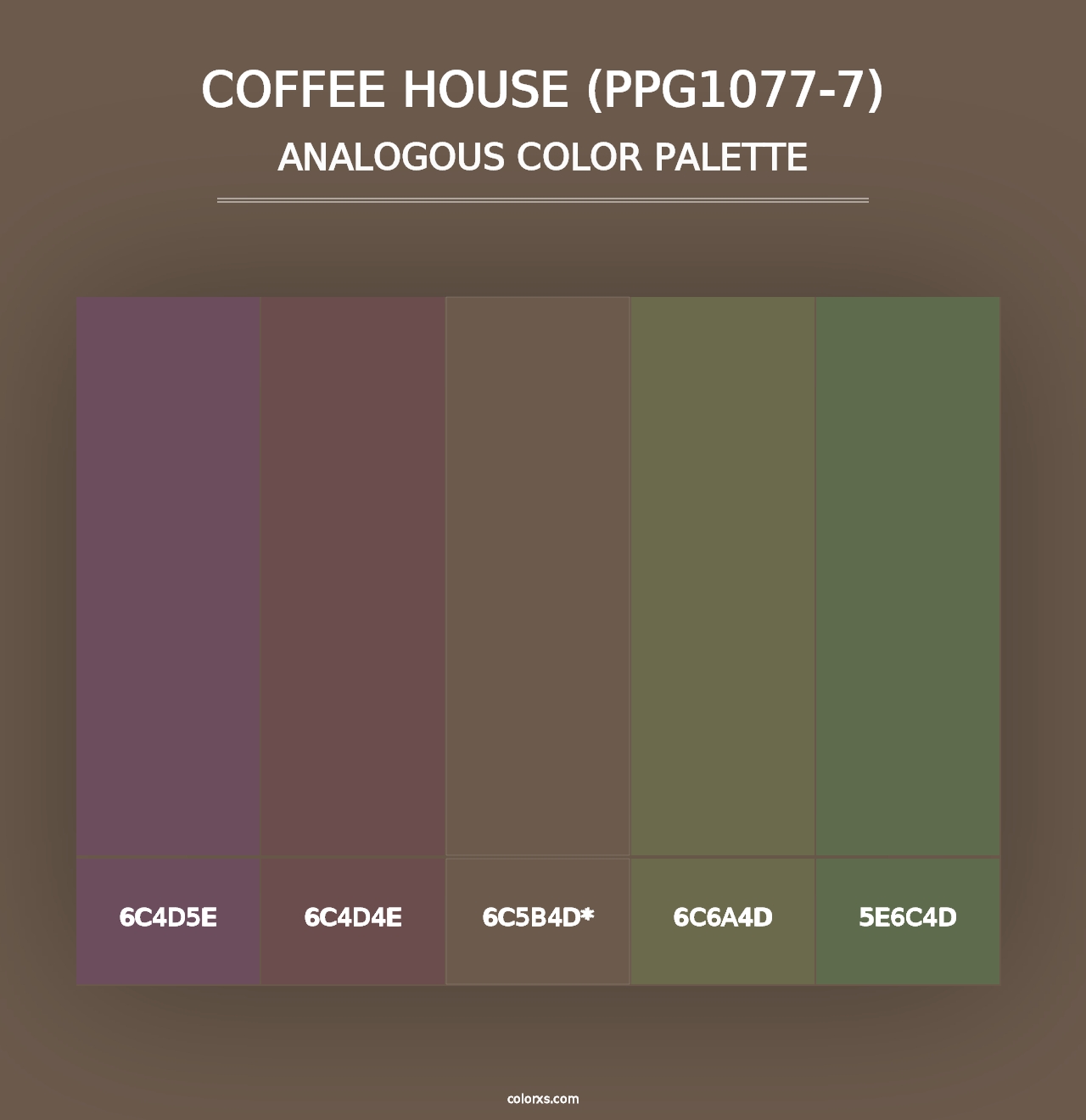 Coffee House (PPG1077-7) - Analogous Color Palette