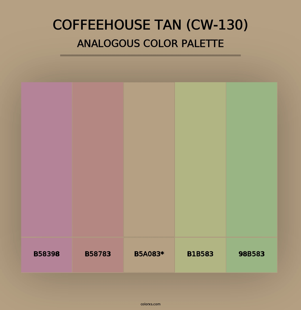 Coffeehouse Tan (CW-130) - Analogous Color Palette