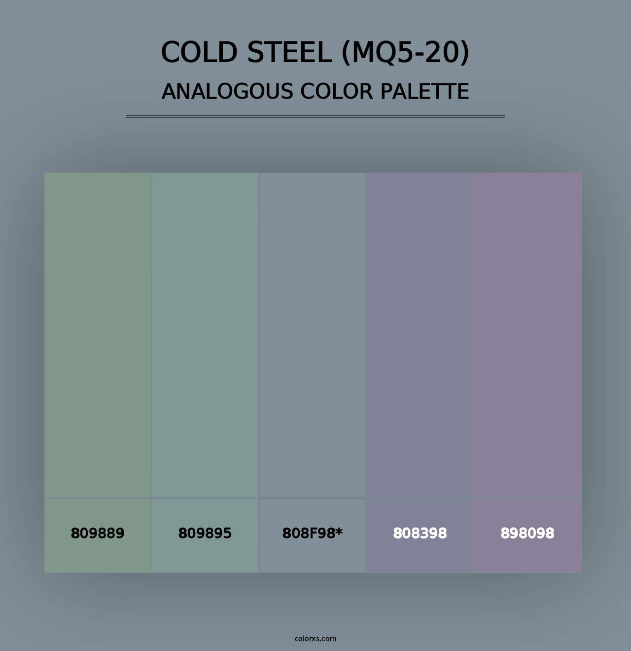 Cold Steel (MQ5-20) - Analogous Color Palette