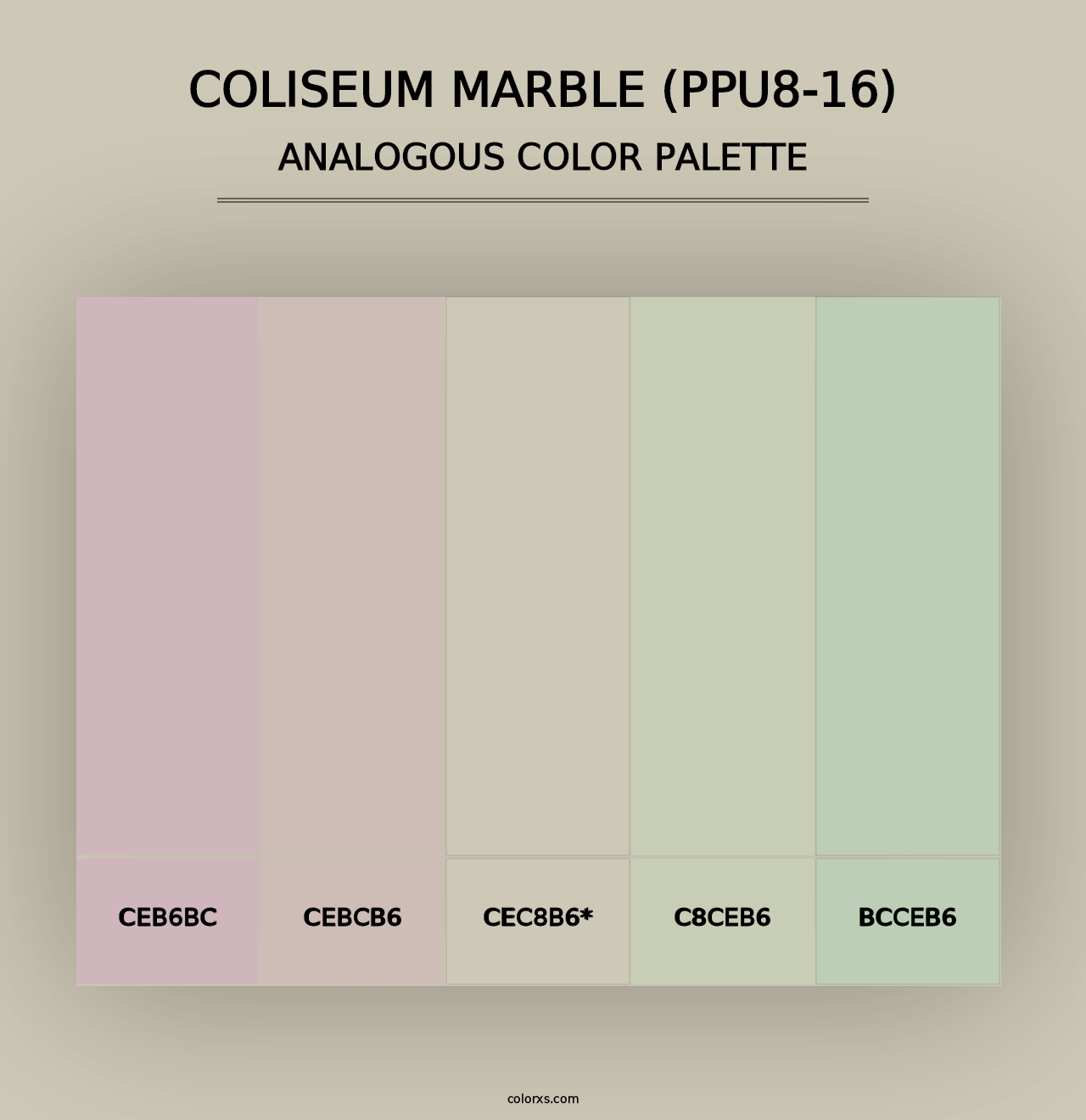 Coliseum Marble (PPU8-16) - Analogous Color Palette