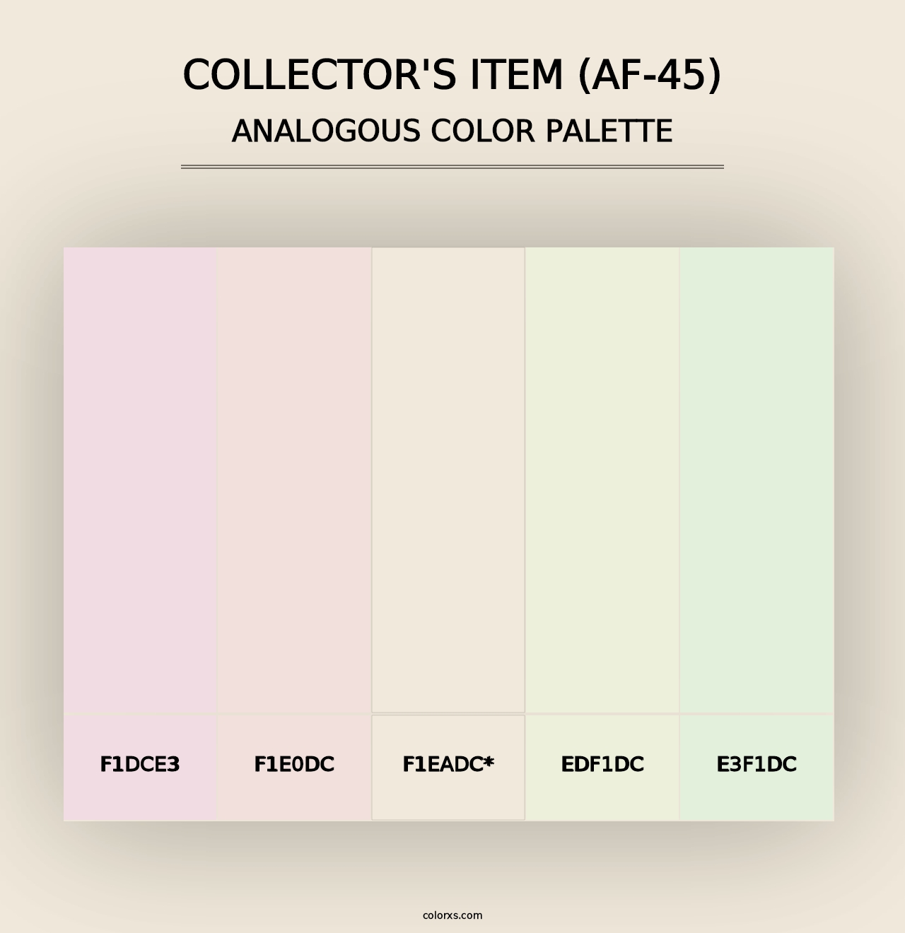 Collector's Item (AF-45) - Analogous Color Palette