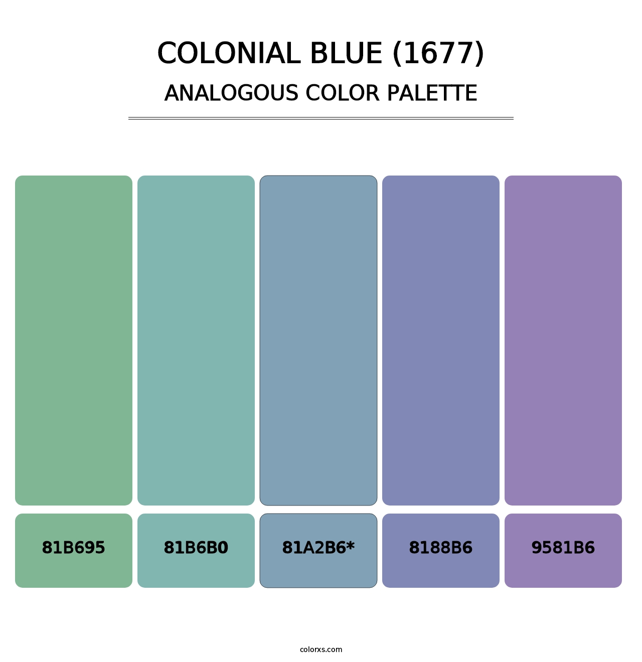 Colonial Blue (1677) - Analogous Color Palette