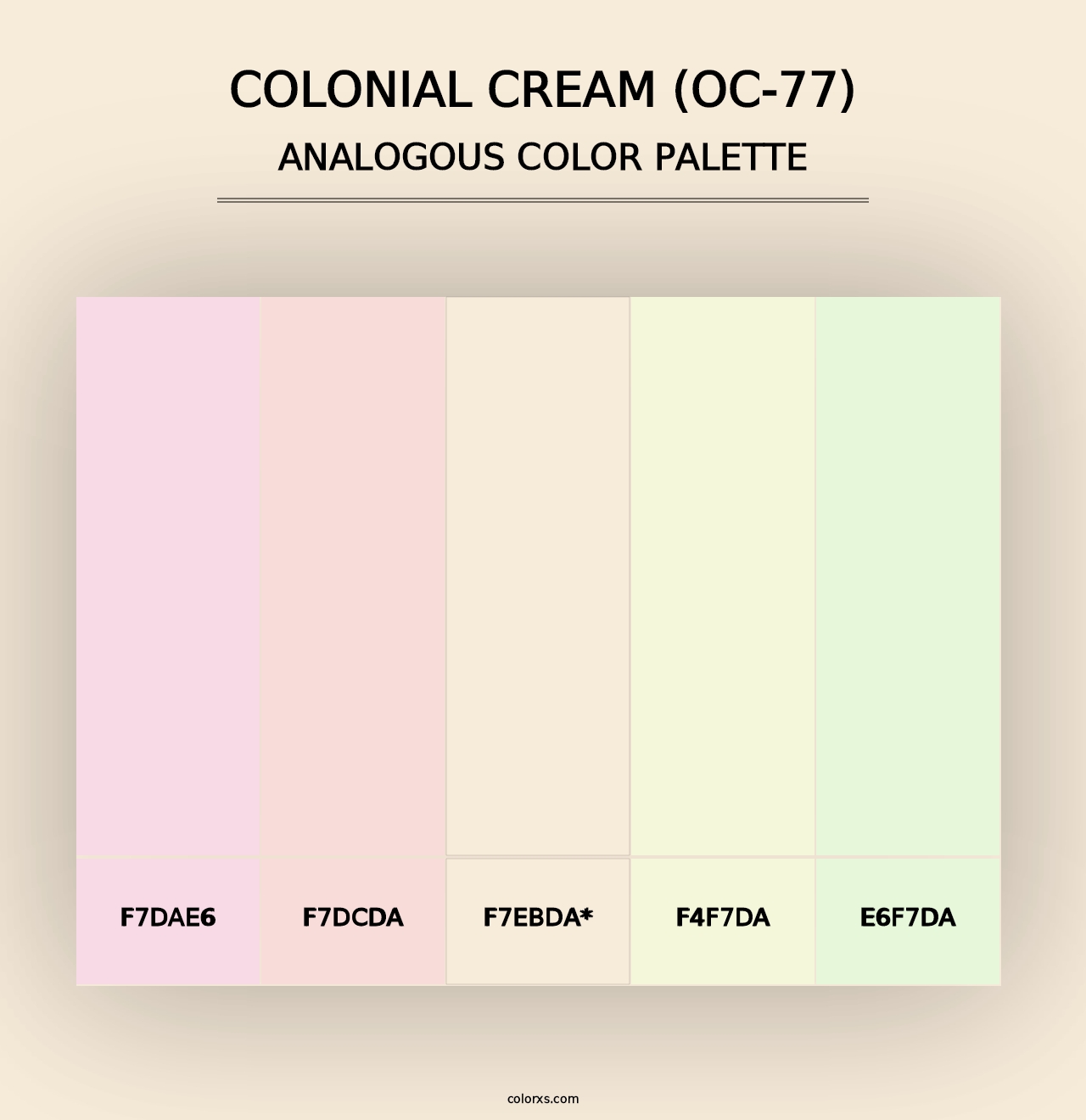 Colonial Cream (OC-77) - Analogous Color Palette