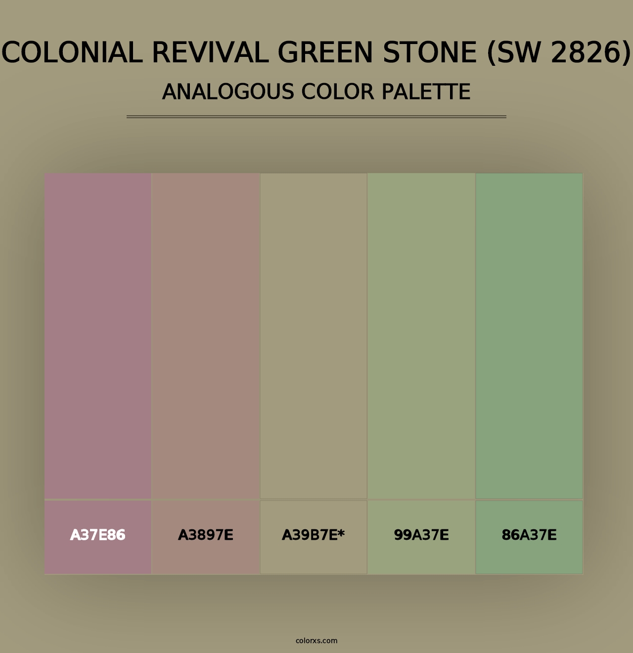 Colonial Revival Green Stone (SW 2826) - Analogous Color Palette