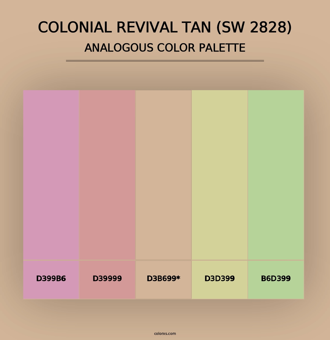 Colonial Revival Tan (SW 2828) - Analogous Color Palette