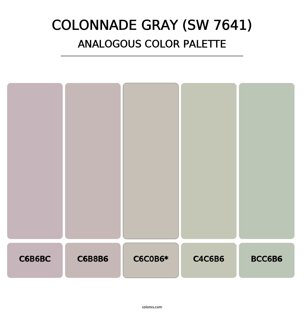 Colonnade Gray (SW 7641) - Analogous Color Palette