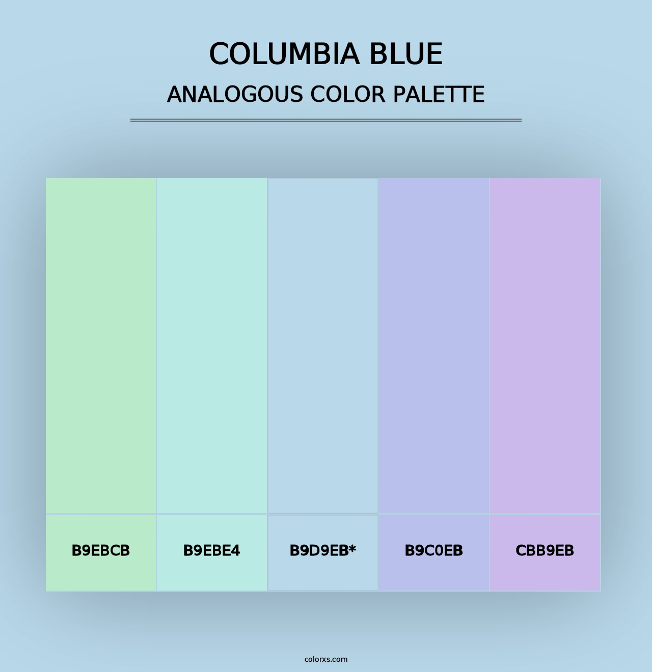 Columbia Blue - Analogous Color Palette