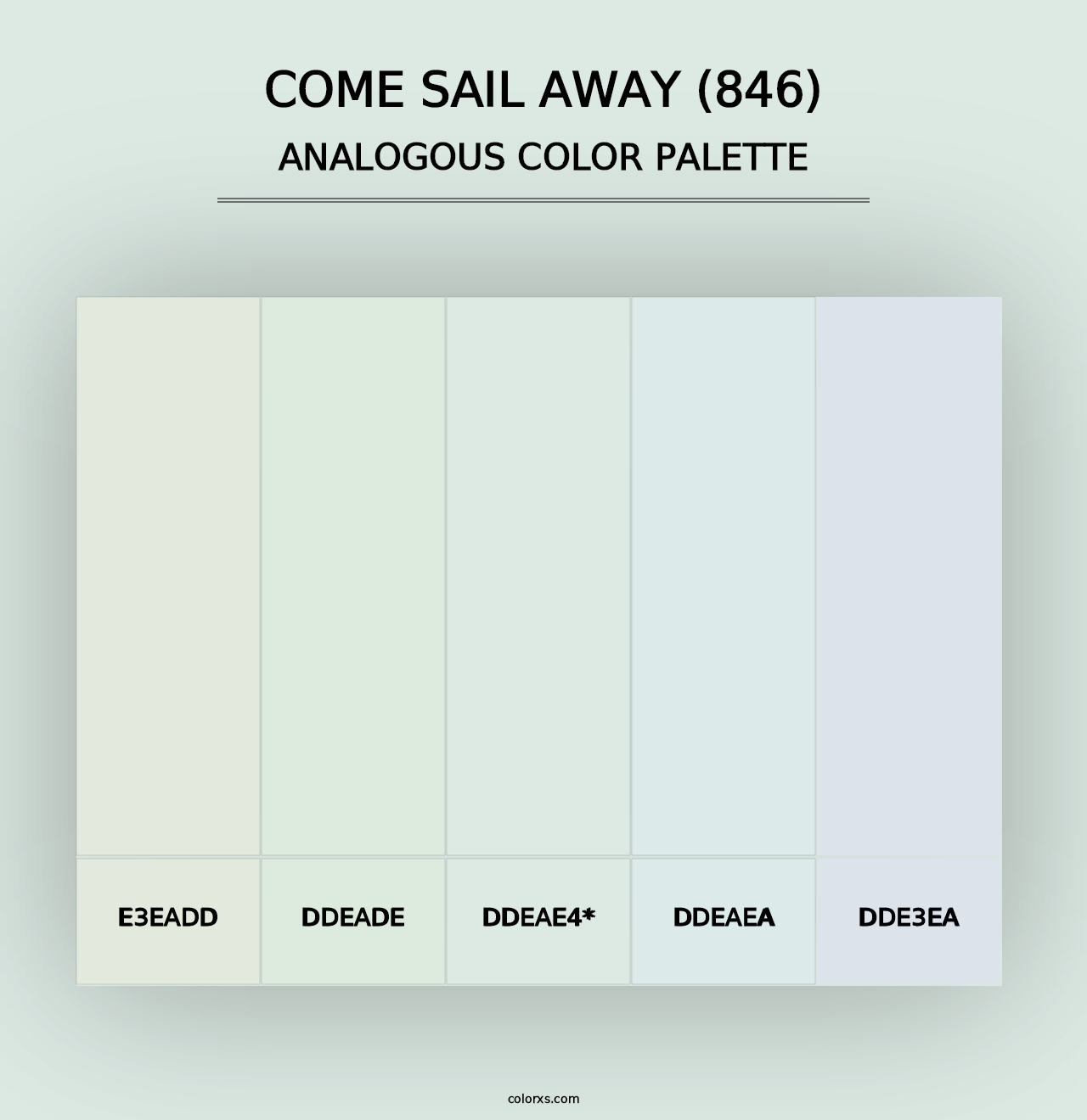 Come Sail Away (846) - Analogous Color Palette