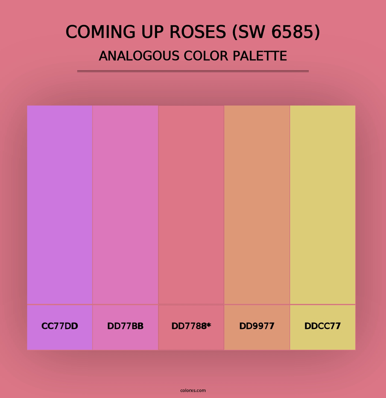 Coming up Roses (SW 6585) - Analogous Color Palette