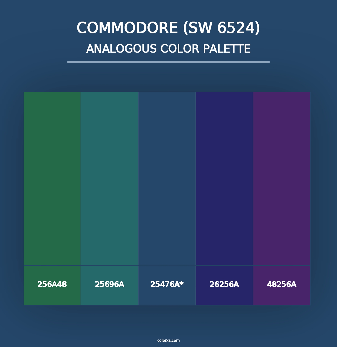 Commodore (SW 6524) - Analogous Color Palette