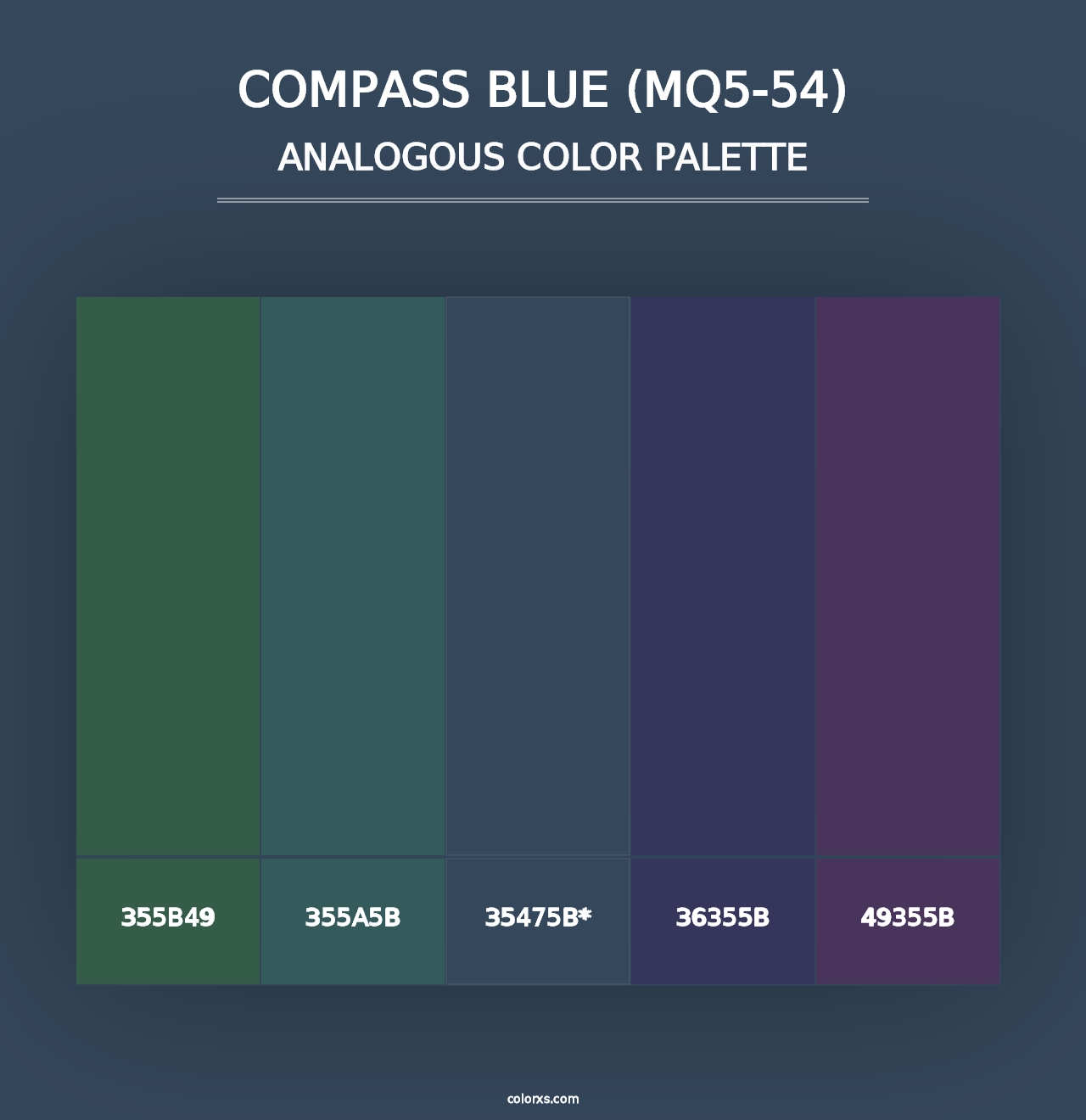 Compass Blue (MQ5-54) - Analogous Color Palette