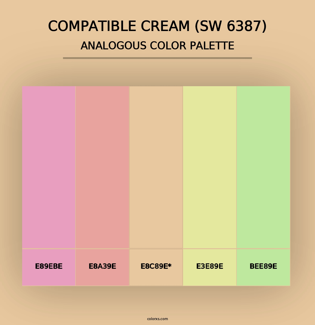 Compatible Cream (SW 6387) - Analogous Color Palette