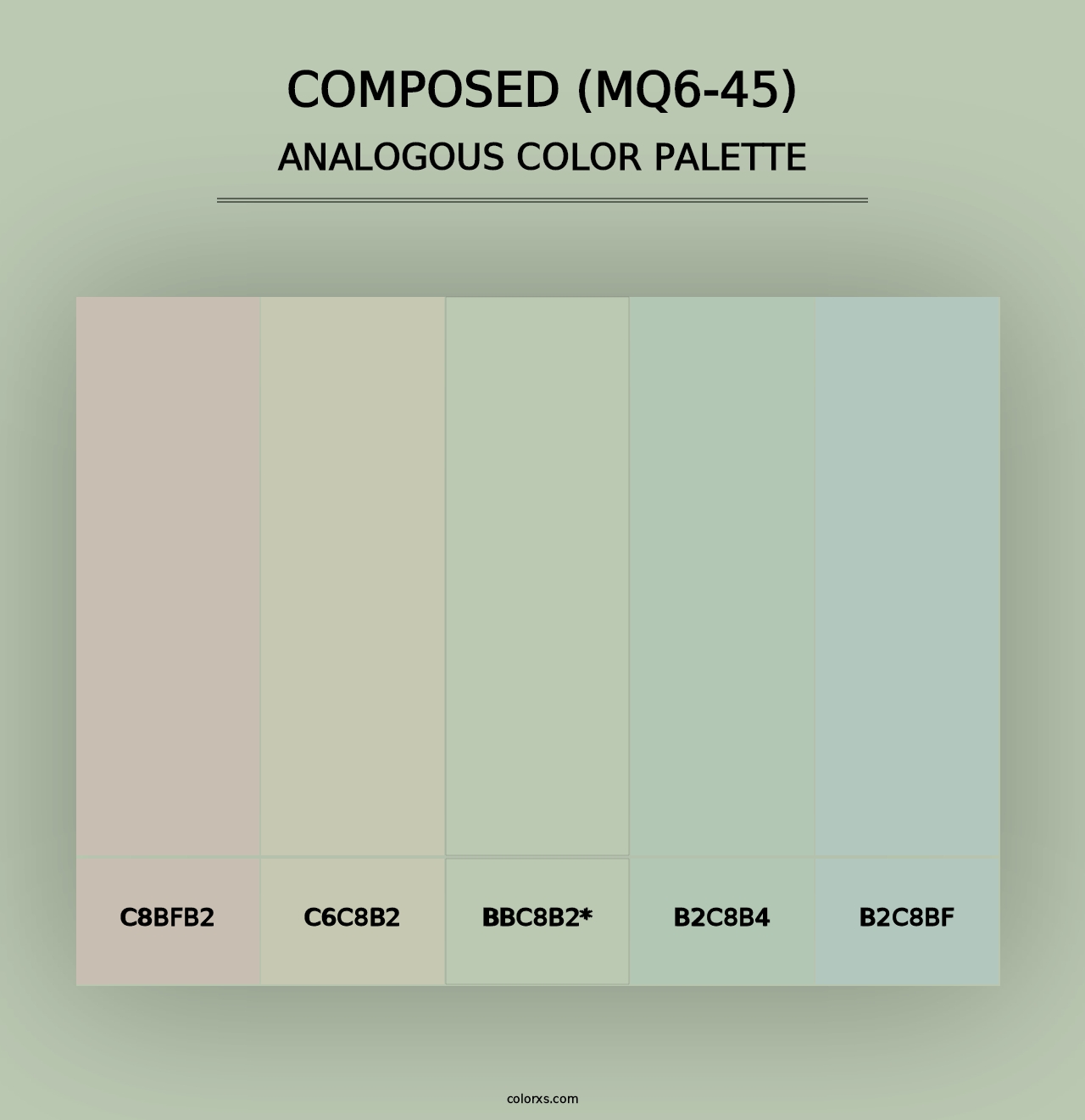 Composed (MQ6-45) - Analogous Color Palette