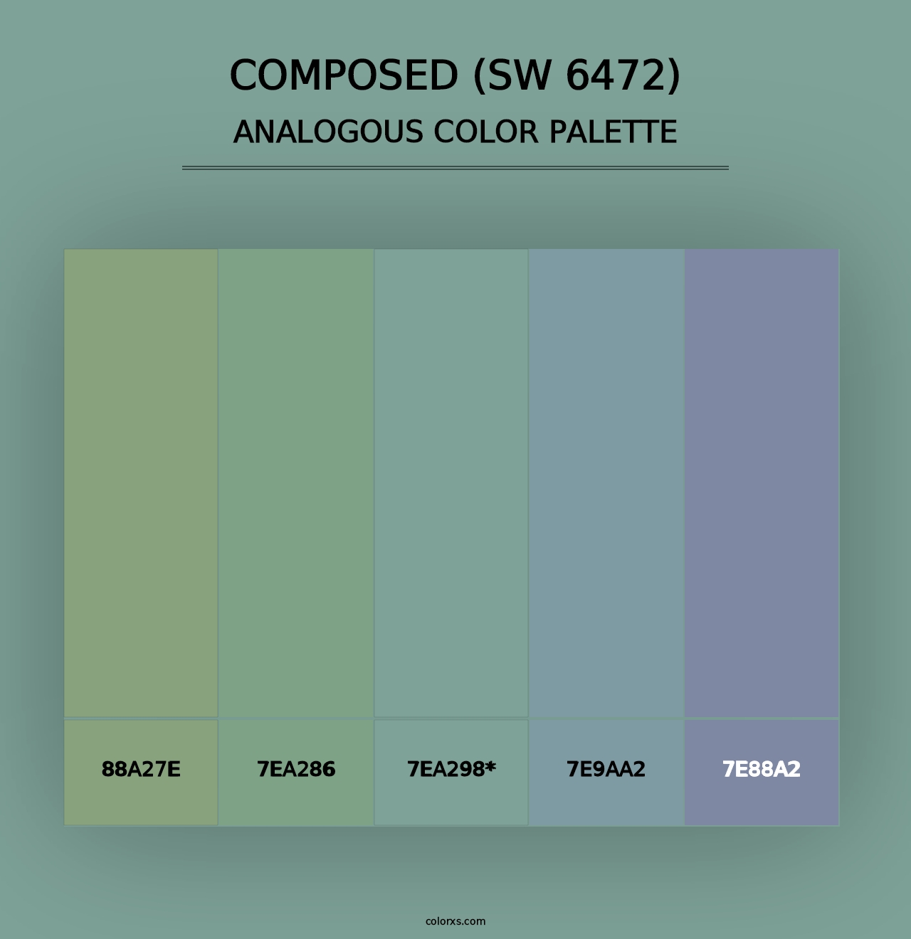 Composed (SW 6472) - Analogous Color Palette