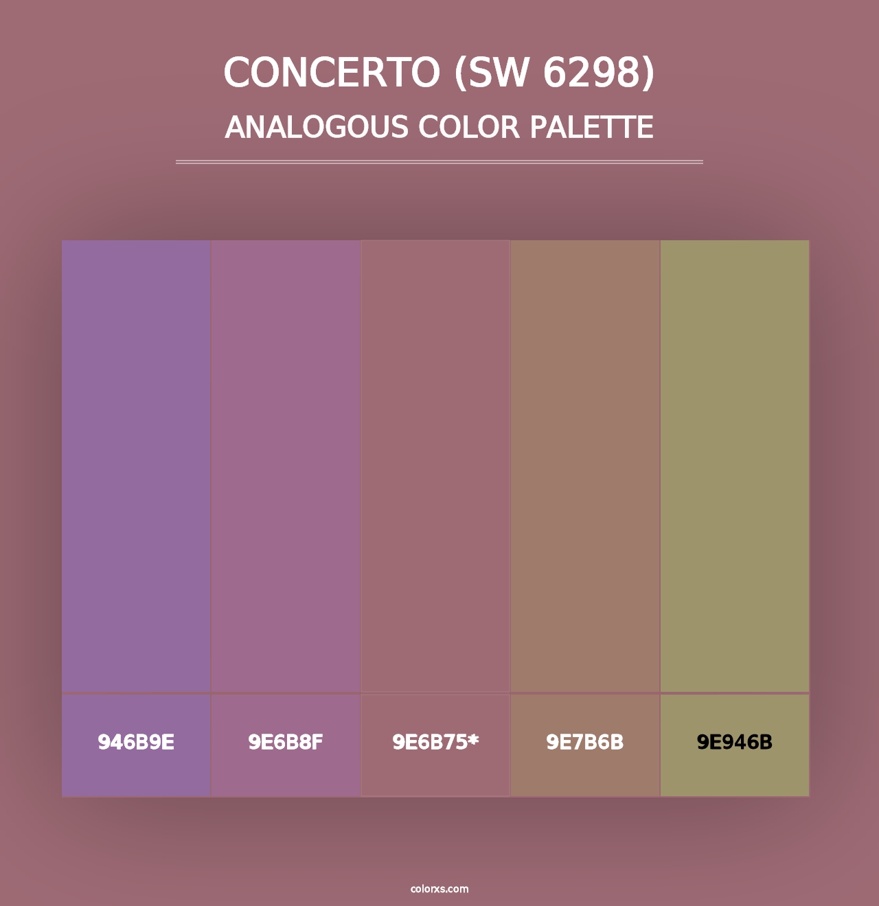 Concerto (SW 6298) - Analogous Color Palette