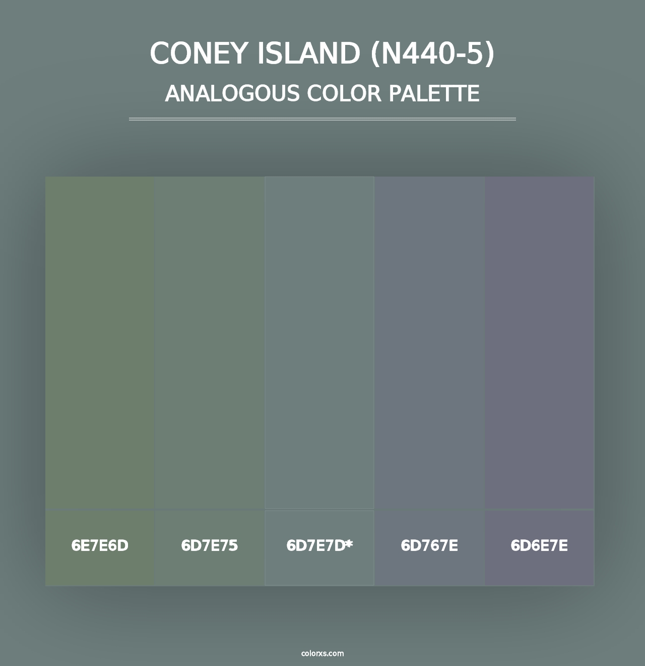 Coney Island (N440-5) - Analogous Color Palette