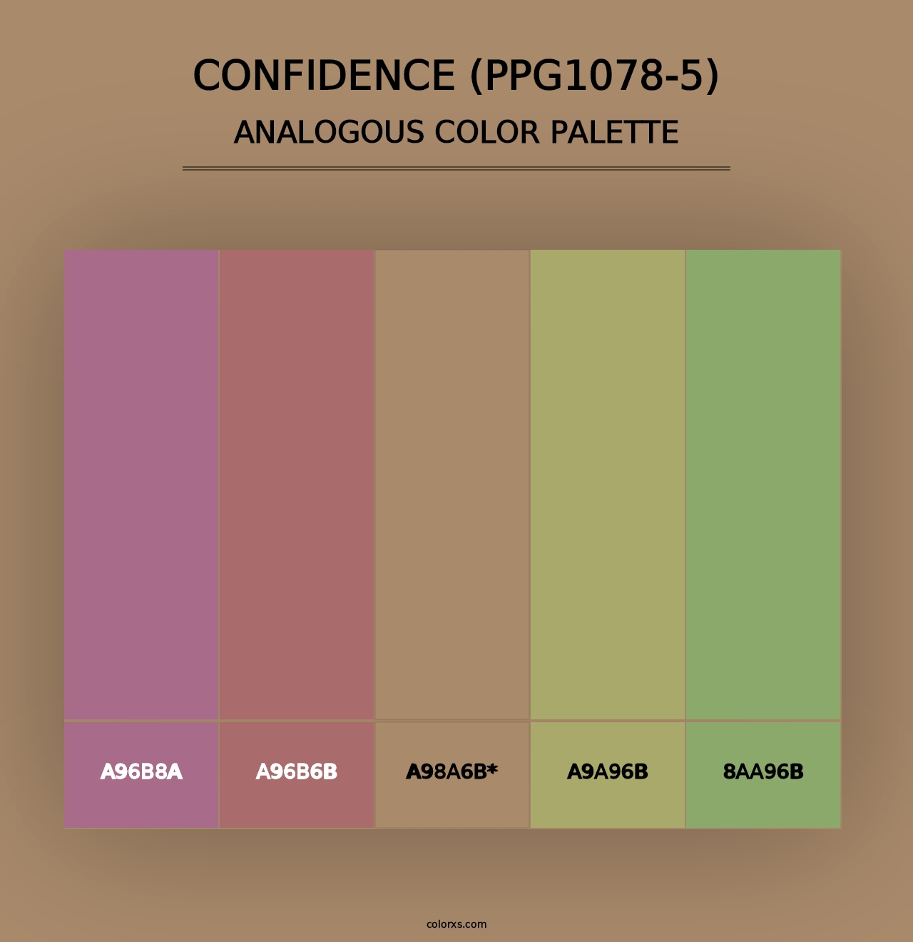 Confidence (PPG1078-5) - Analogous Color Palette