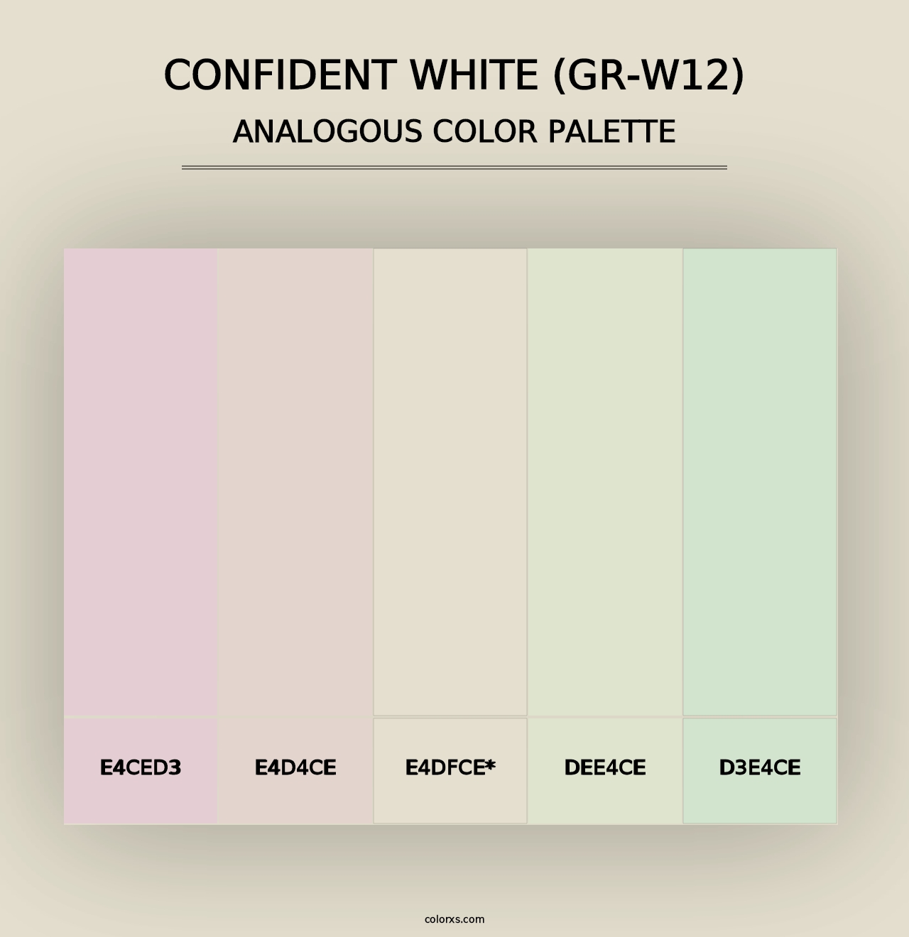 Confident White (GR-W12) - Analogous Color Palette